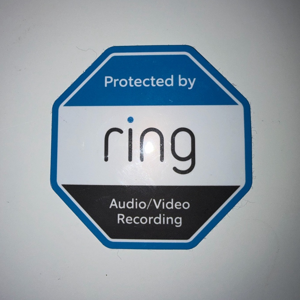 FREE with any order! | Protected by Ring Sticker